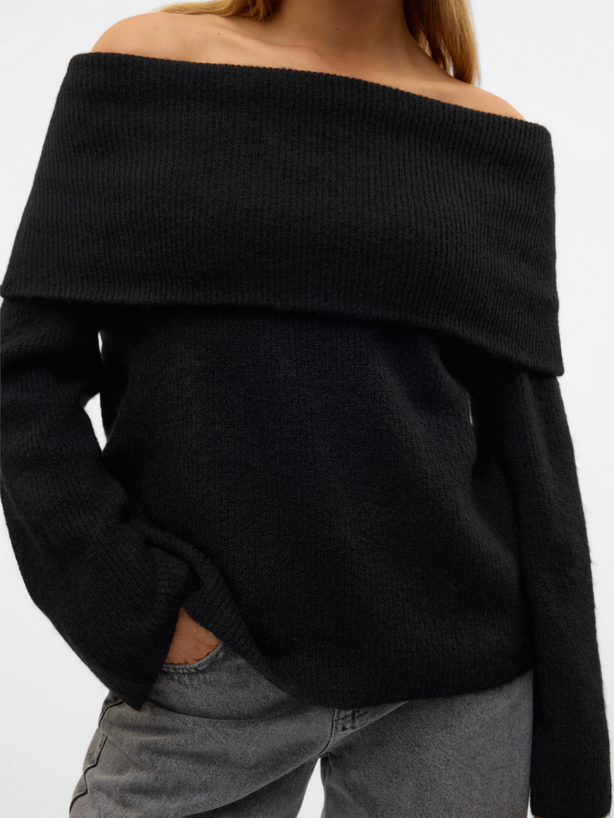 VERO MODA - Knitted Offshoulder Pullover