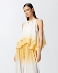 Voluminous sleeveless top with shade