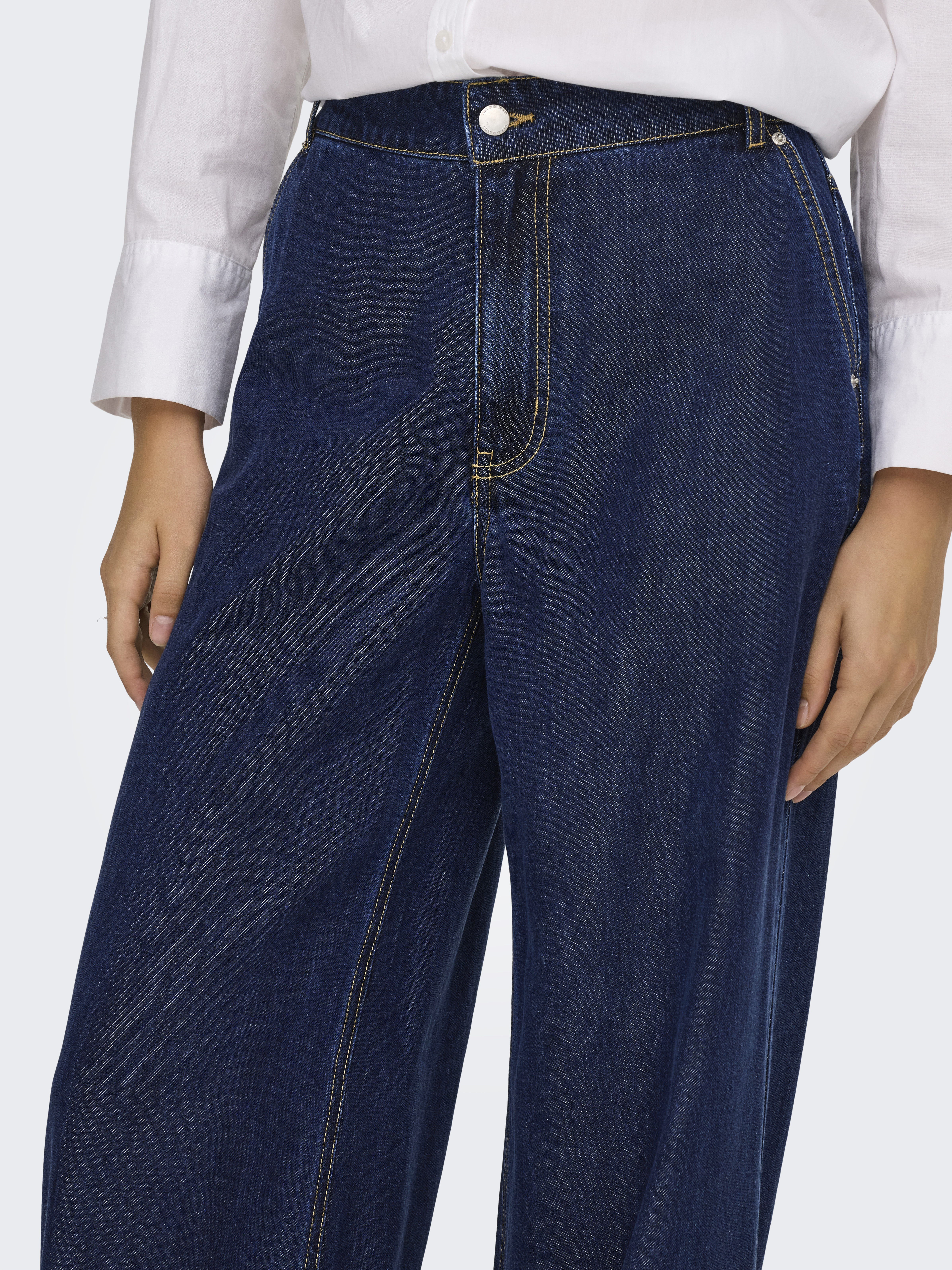 ONLY - Onlingrid Mid Waist Wide Denim