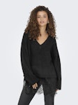 Vivia V-Neck Lace Mix Knit