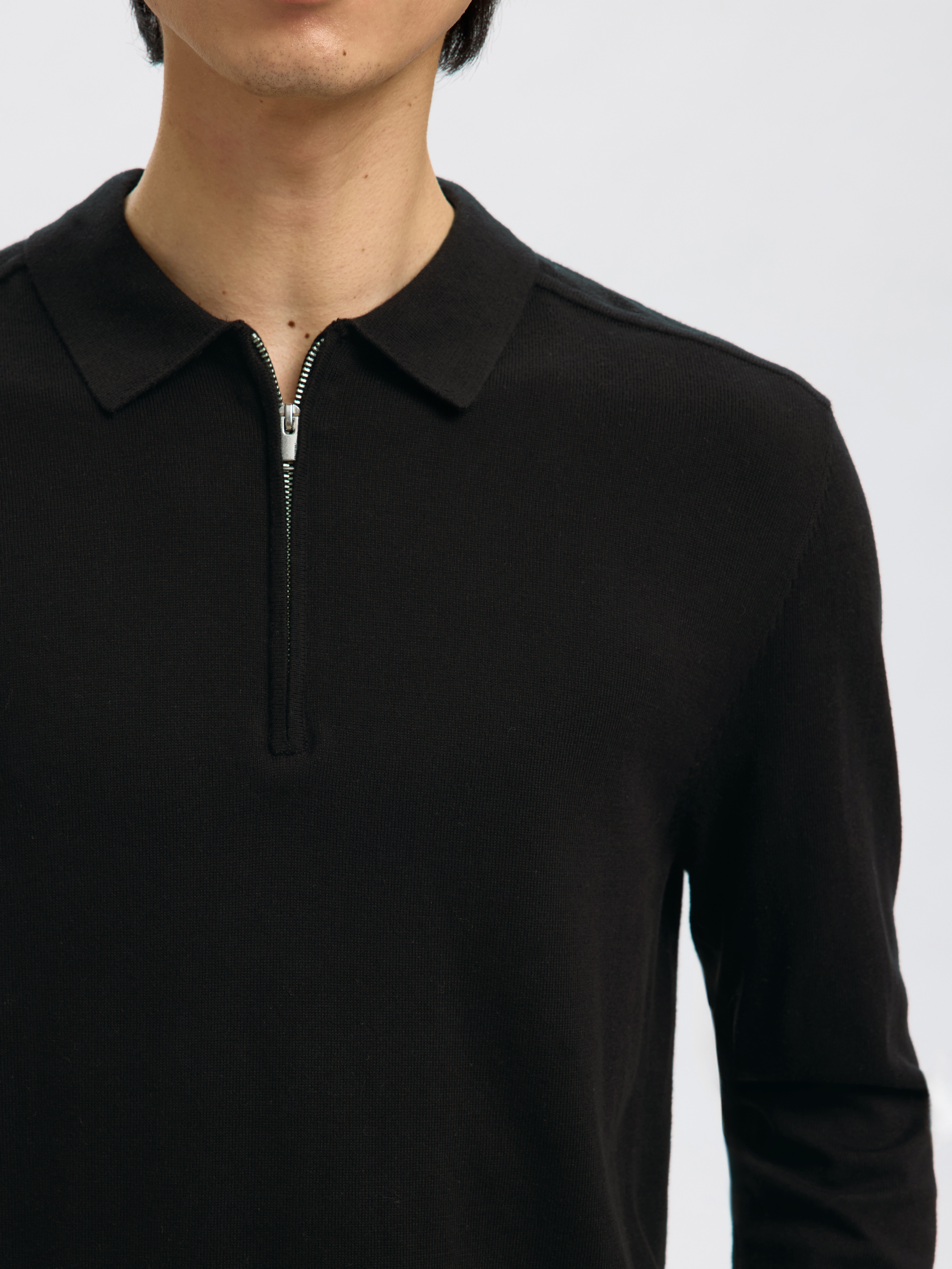 SELECTED - Berg Half Zip Polo