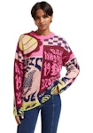 Oversized Graphic Jacquard Sweater