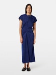 Satin Jacquard Midi Dress