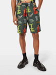 Fave-Printed Tencel Relaxed Fit Bermuda