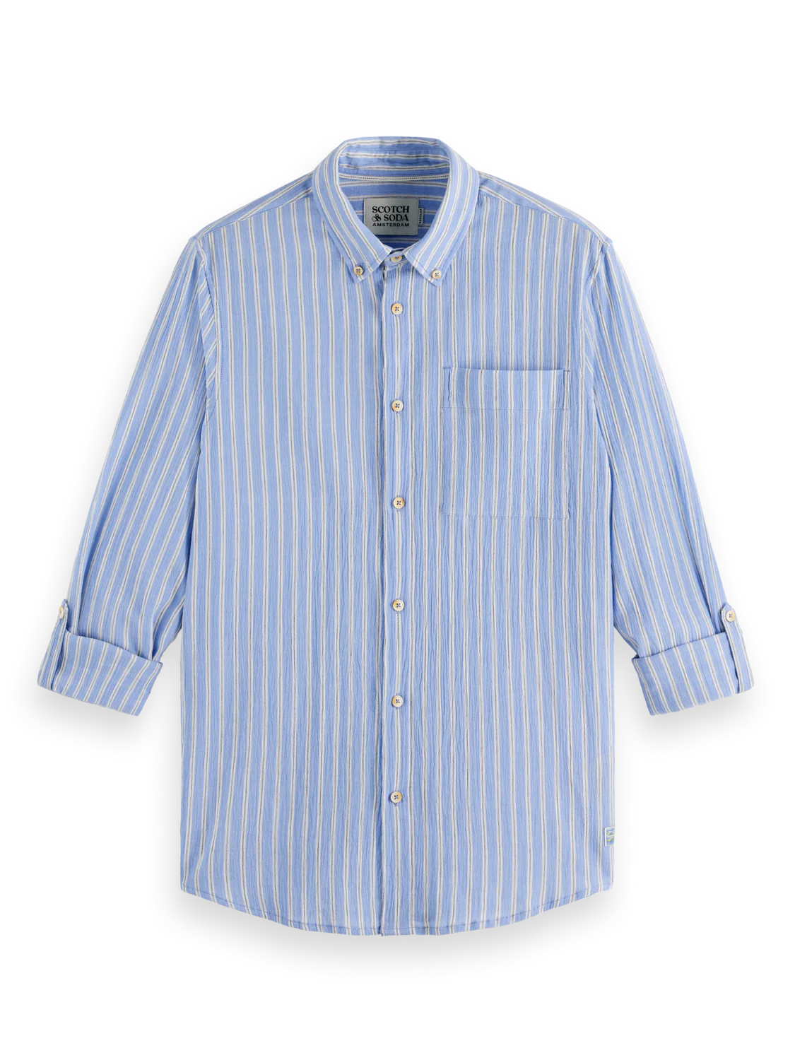 SCOTCH & SODA - Regular Crinkle Striped Shirt