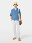 Pleated Relaxed Straight Twill Chino
