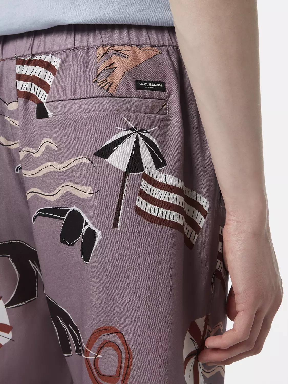 SCOTCH & SODA - Fave - Relaxed Fit Printed Tencel Bermuda Short