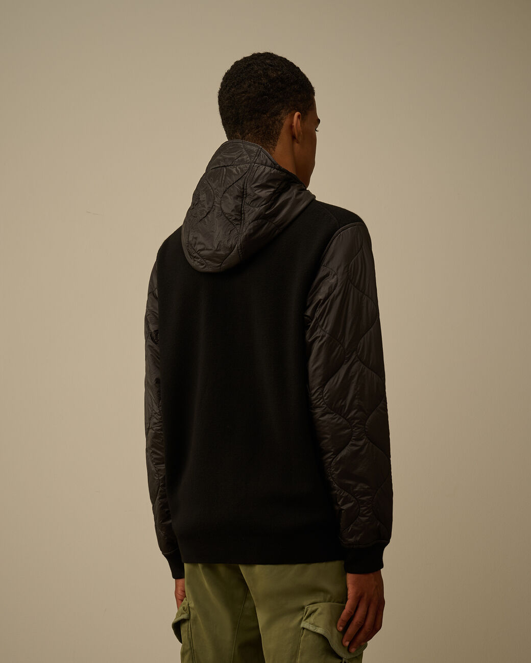 C.P. COMPANY - Extrafine Merino Wool Mixed Hooded Zip Sweater