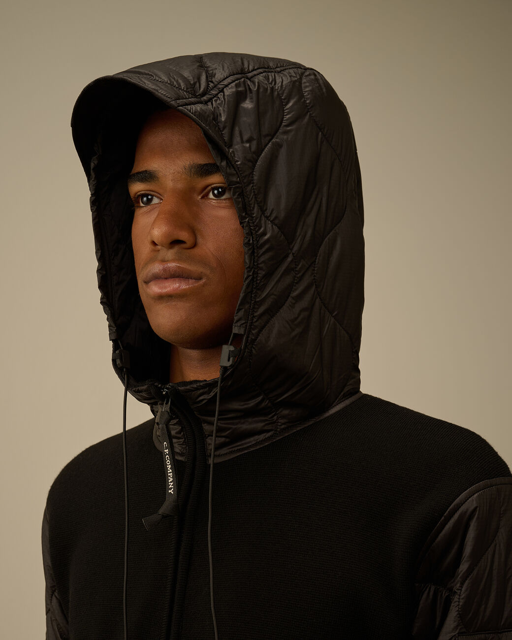 C.P. COMPANY - Extrafine Merino Wool Mixed Hooded Zip Sweater