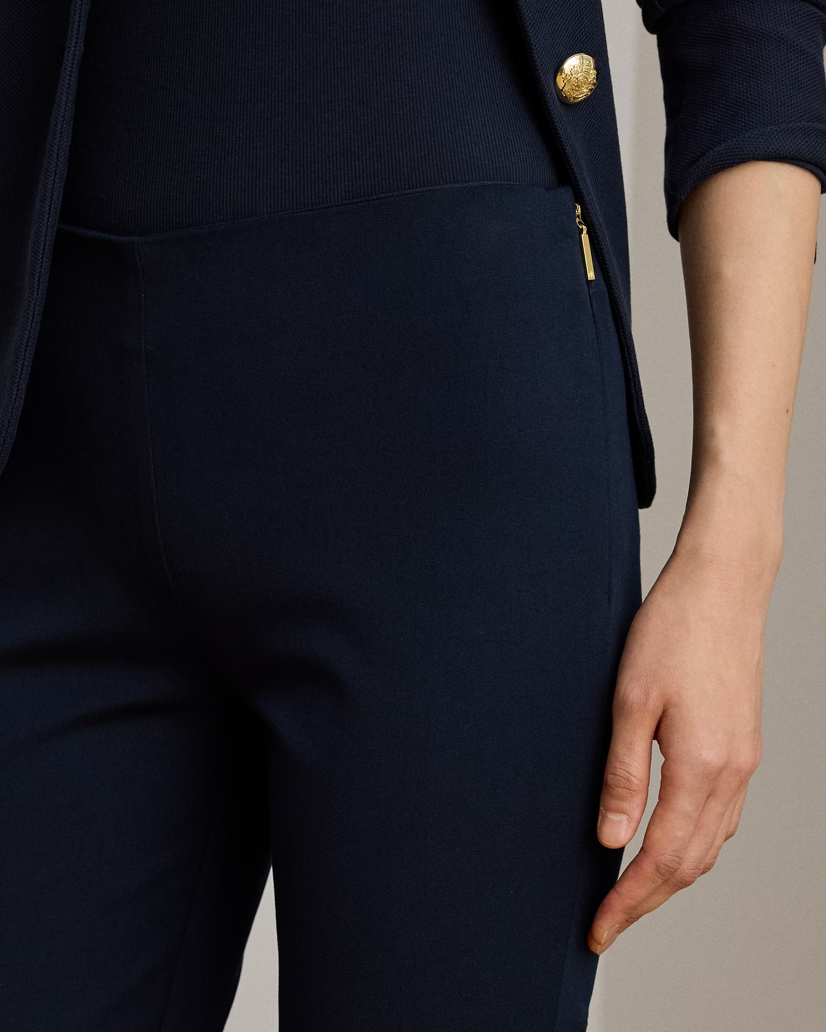 LAUREN RALPH LAUREN - Stretch Cotton Blend Twill Trouser