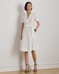 Belted Cotton-Blend Shirtdress