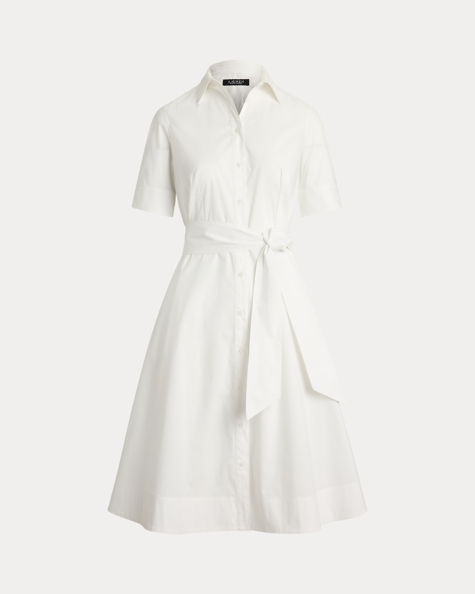 LAUREN RALPH LAUREN - Belted Cotton-Blend Shirtdress