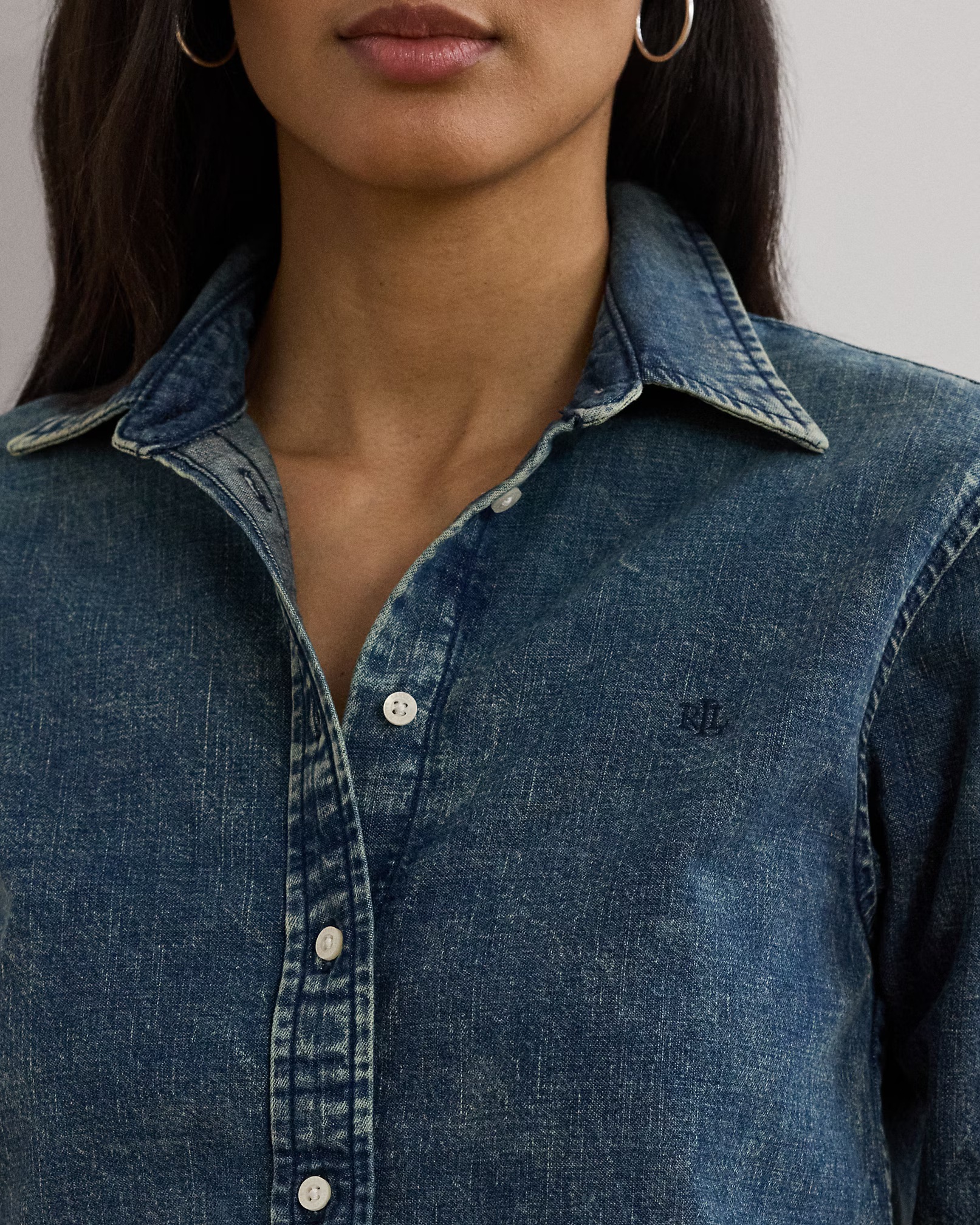LAUREN RALPH LAUREN - Classic Fit Denim Shirt
