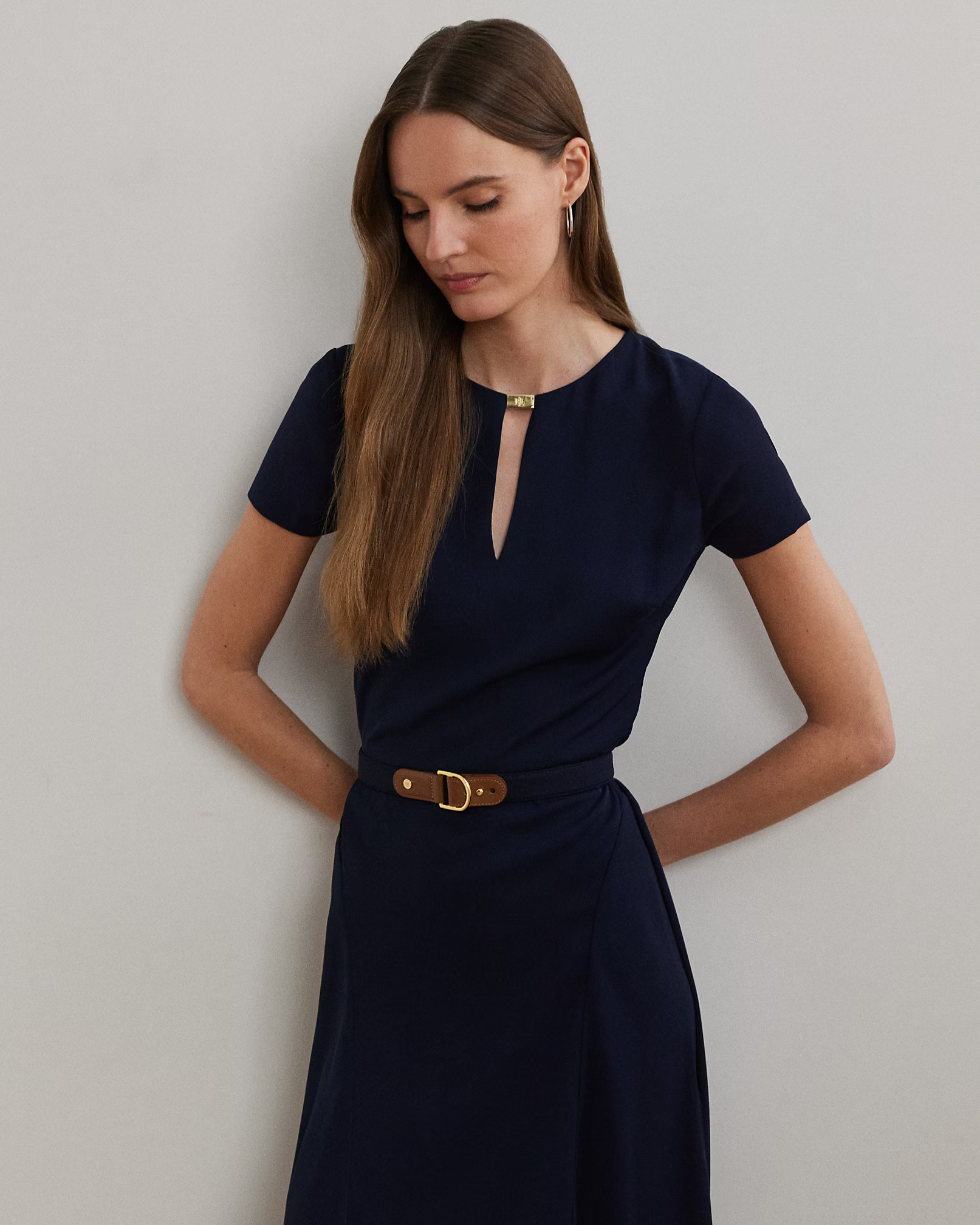 LAUREN RALPH LAUREN - Belted Georgette Dress