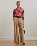 Relaxed Fit Floral Linen Shirt
