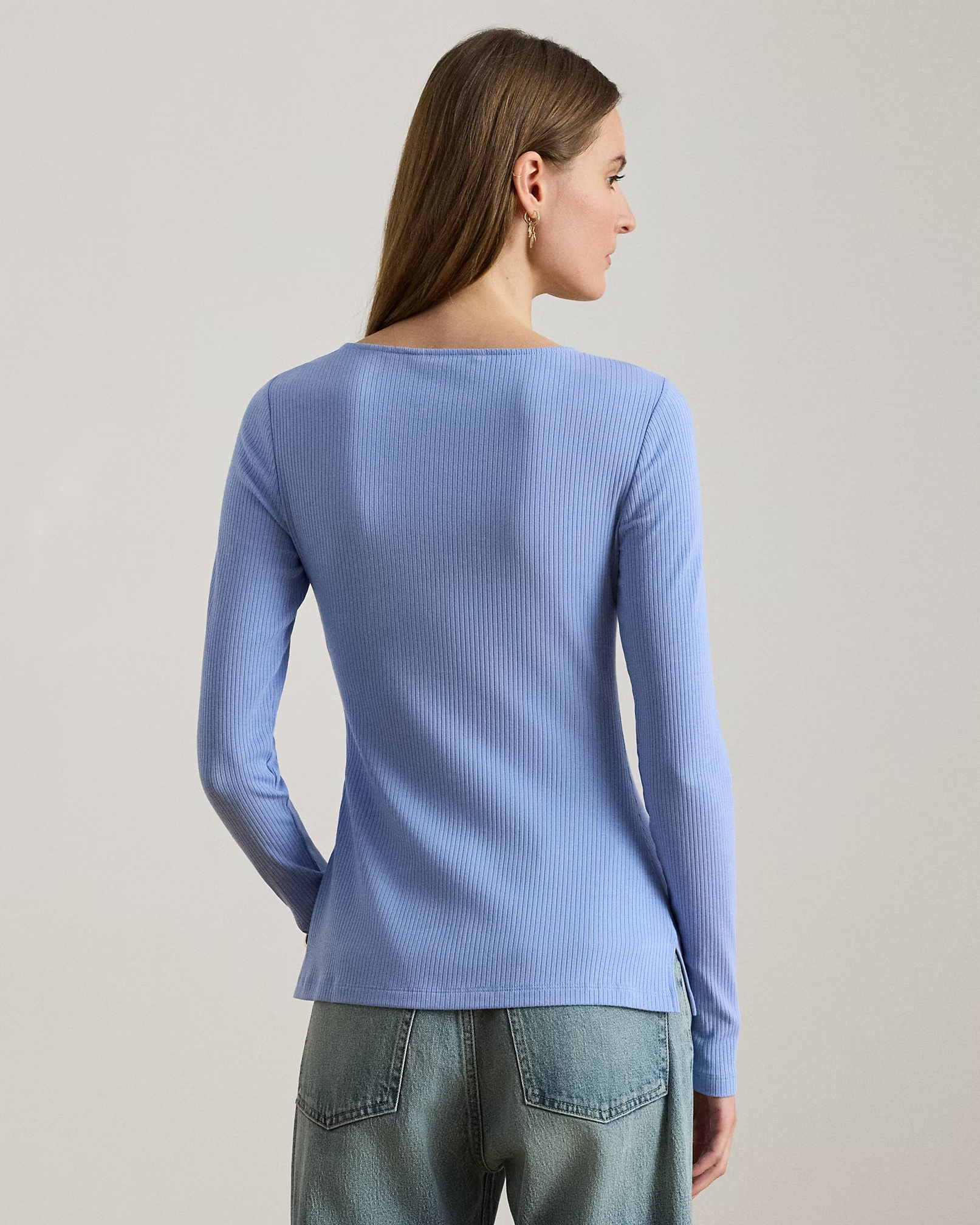 LAUREN RALPH LAUREN - Drop Needle Rib Knit Top
