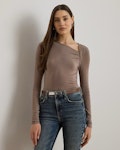 Stretch Jersey Asymmetrical Top