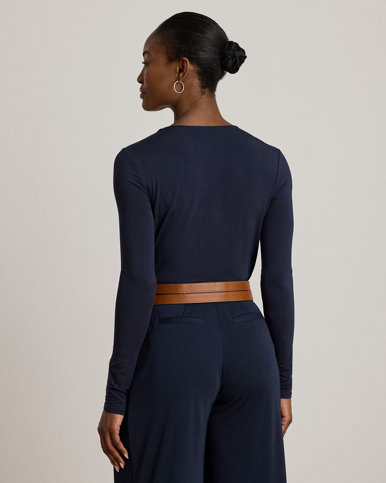 LAUREN RALPH LAUREN - Stretch Jersey Asymmetrical Top