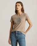 Beaded-Crest Cotton Jersey T-Shirt