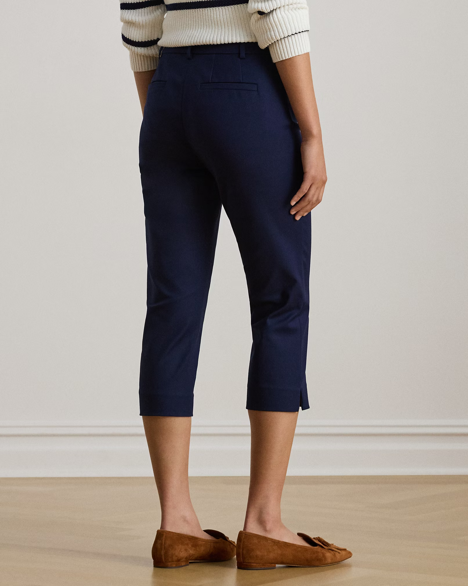 LAUREN RALPH LAUREN - Double-Faced Stretch Capri Trousers
