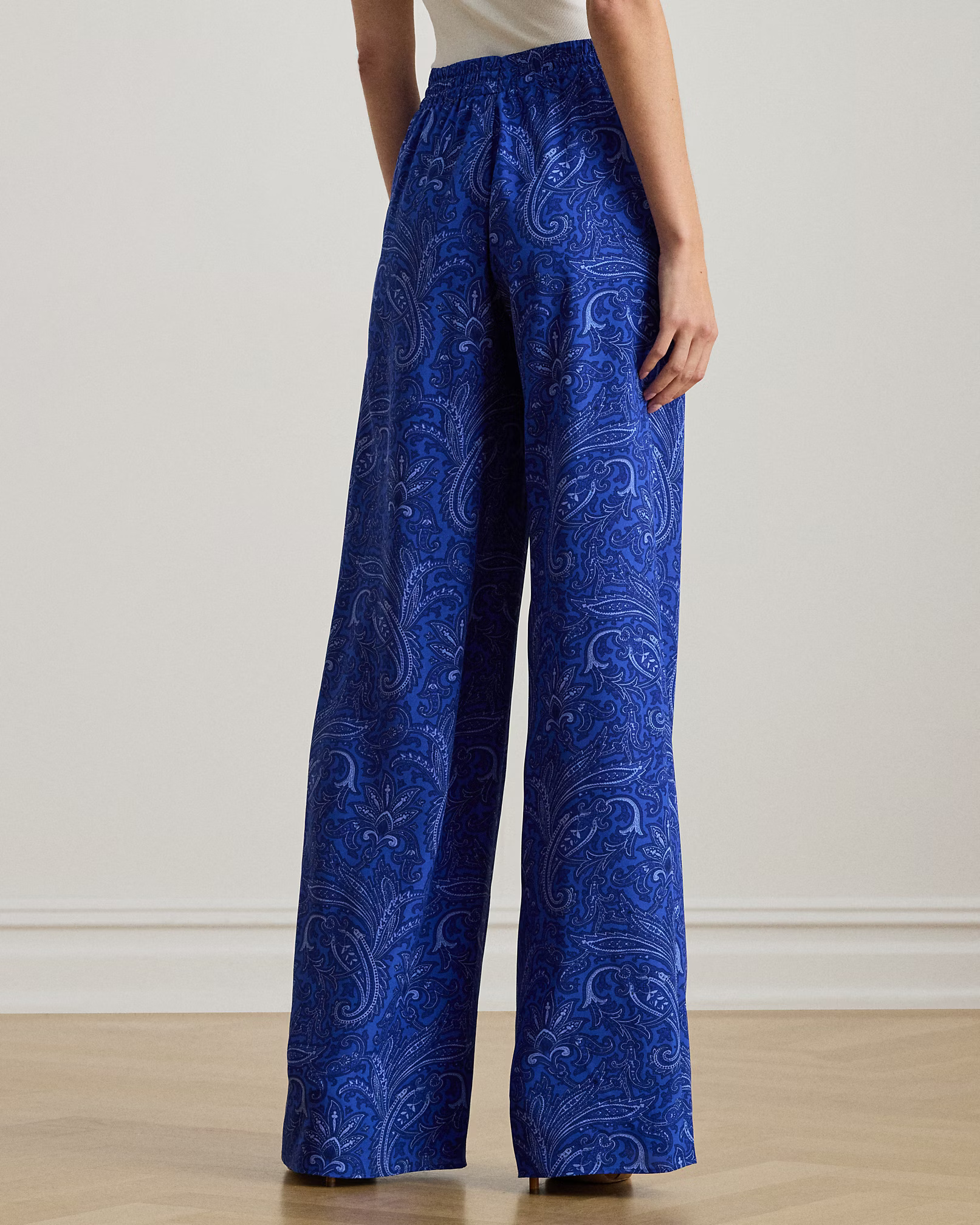 LAUREN RALPH LAUREN - Paisley Crepe Wide-Leg Trouser