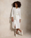 Belted Cotton Oxford Shirtdress