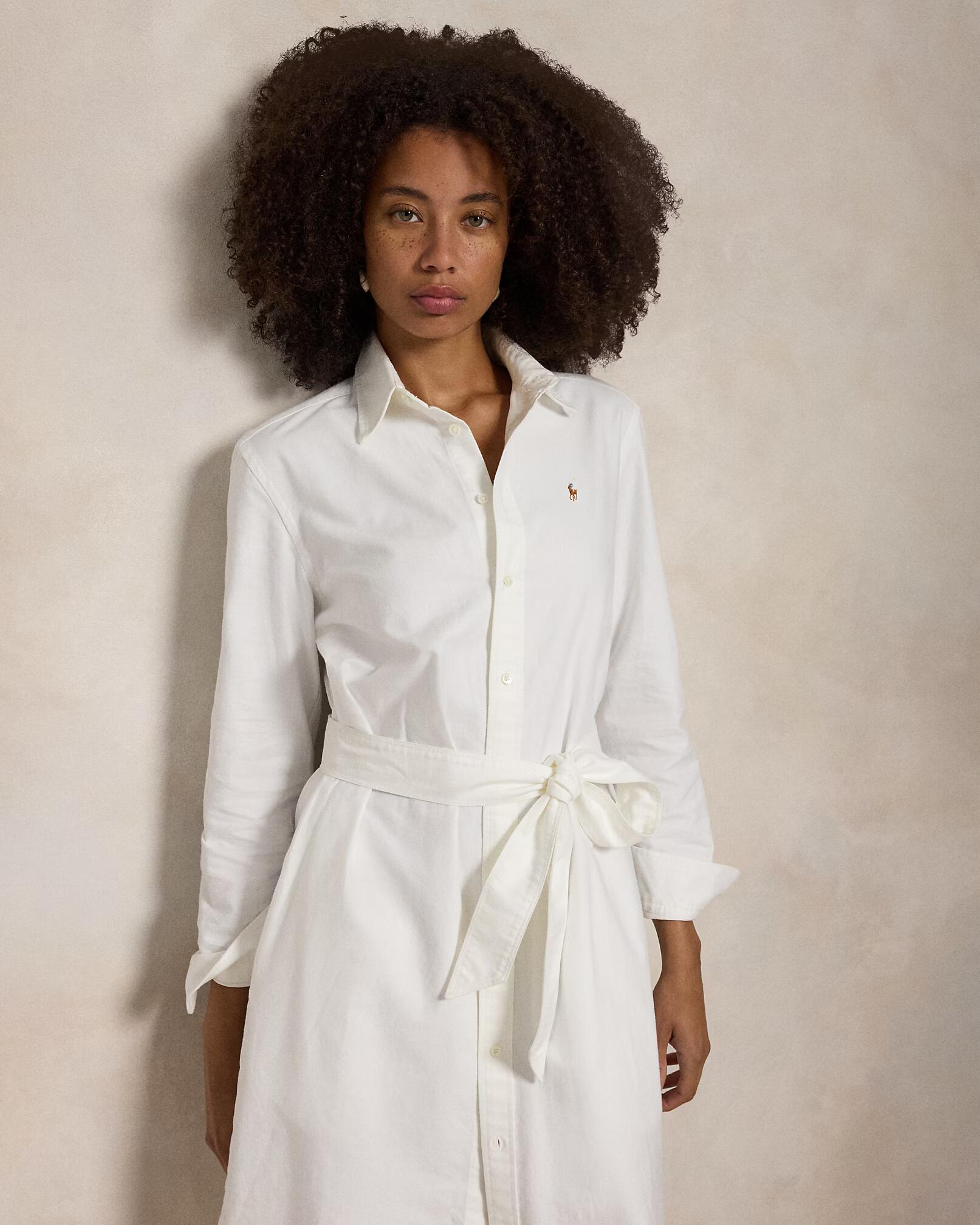 POLO RALPH LAUREN - Belted Cotton Oxford Shirtdress