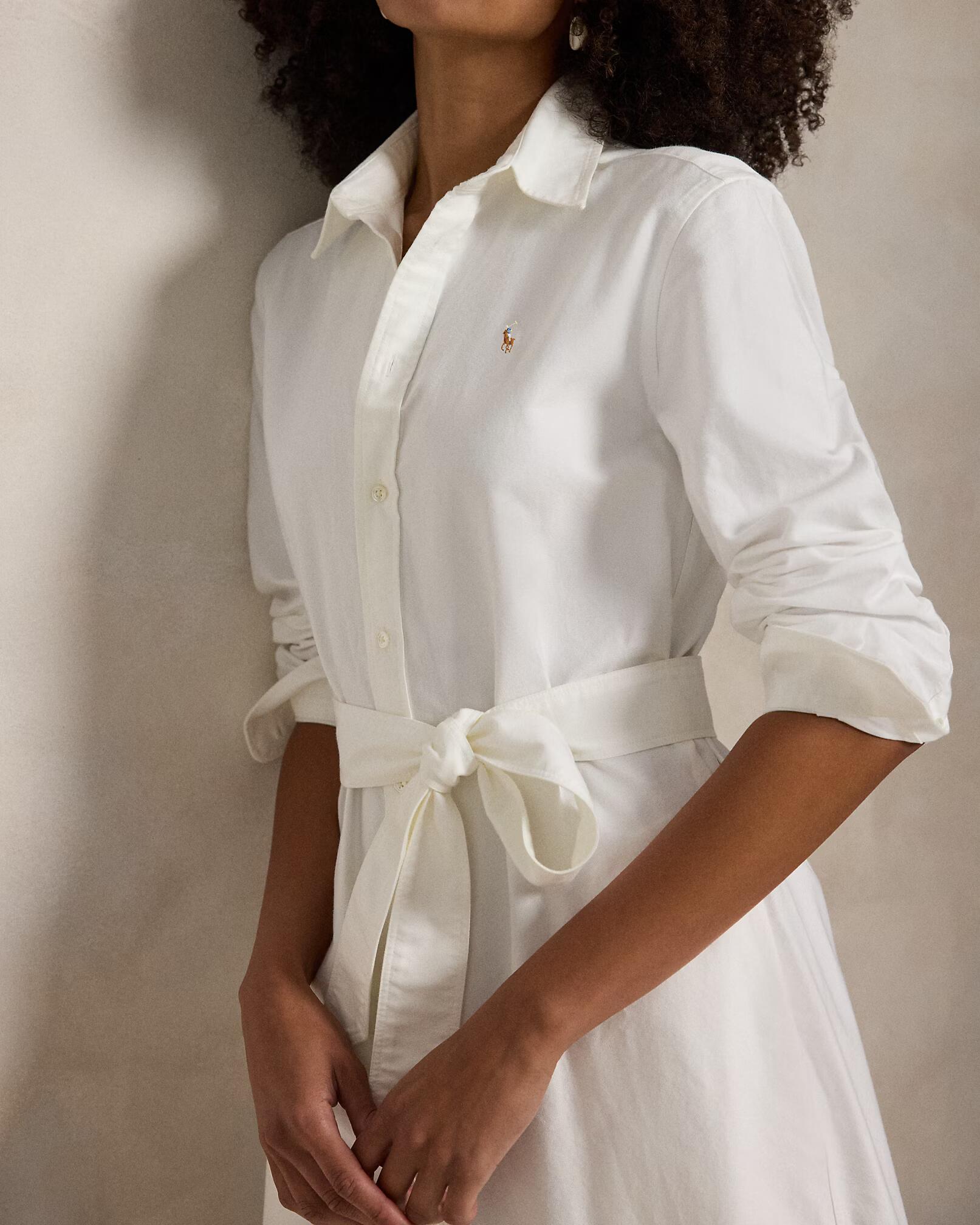 POLO RALPH LAUREN - Belted Cotton Oxford Shirtdress