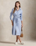Belted Cotton Oxford Shirtdress