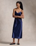 Satin Midi Slip Dress