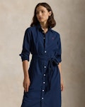 Cotton Oxford Belted Shirtdress