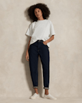Relaxed Crop Fit Cotton Jersey Tee
