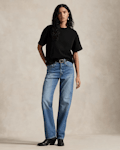 Relaxed Crop Fit Cotton Jersey Tee