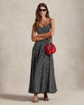Polka-Dot Satin Dress