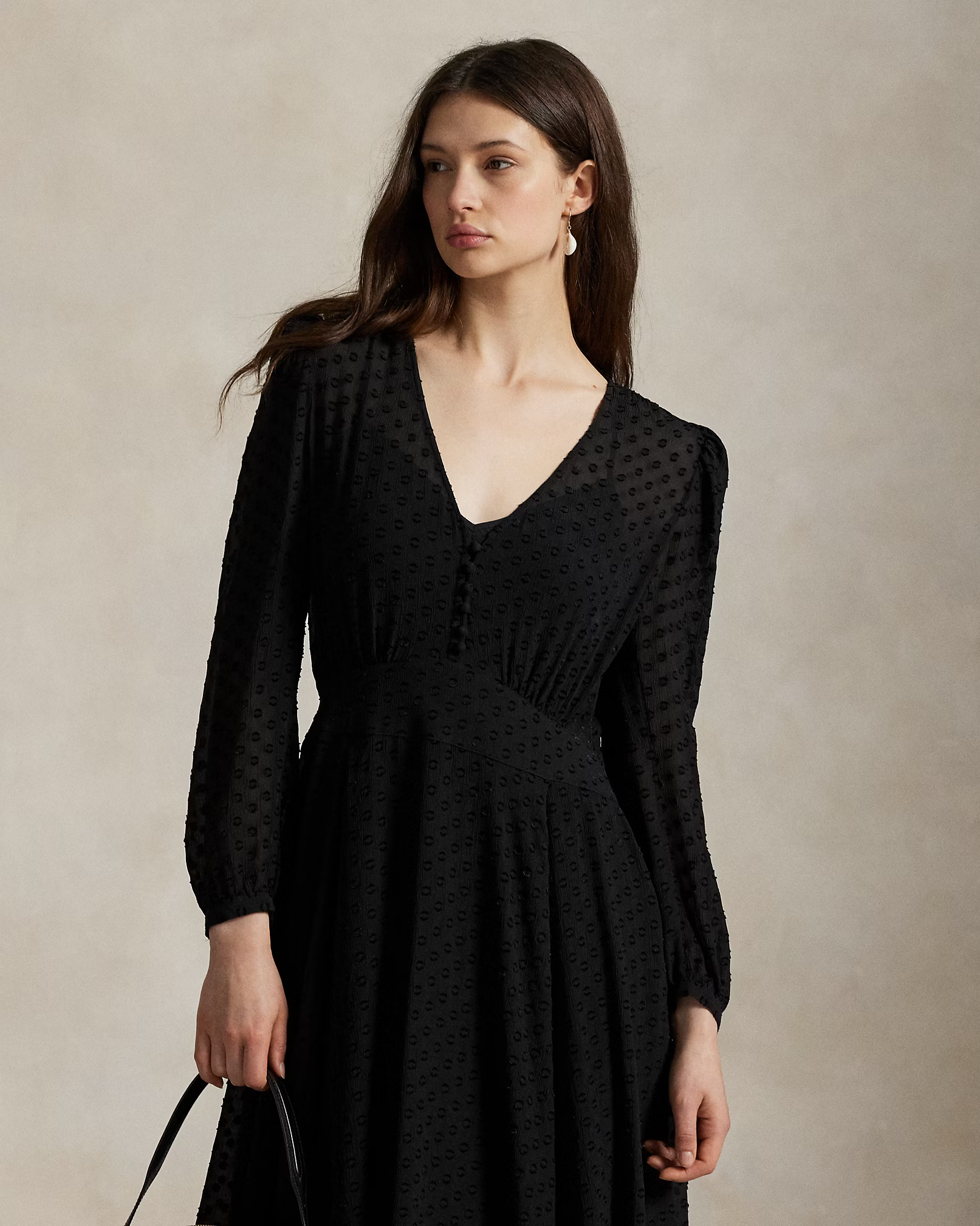 POLO RALPH LAUREN - Silk-Blend Blouson Dress