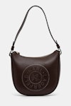 Circle Perforated Moon Shoulder Bag