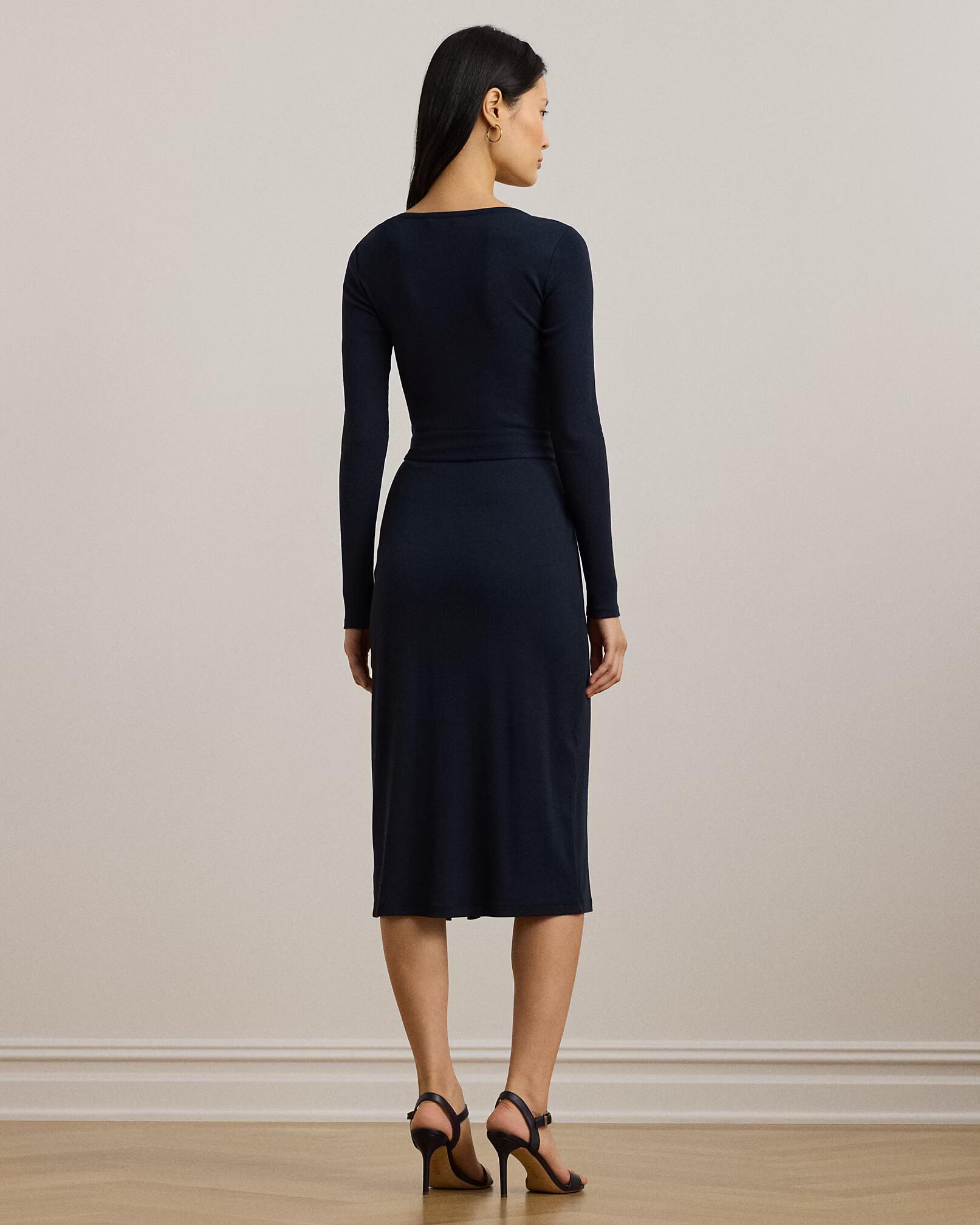 LAUREN RALPH LAUREN - Belted Rib-Knit Dress