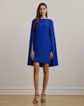 Cape Georgette Cocktail Dress