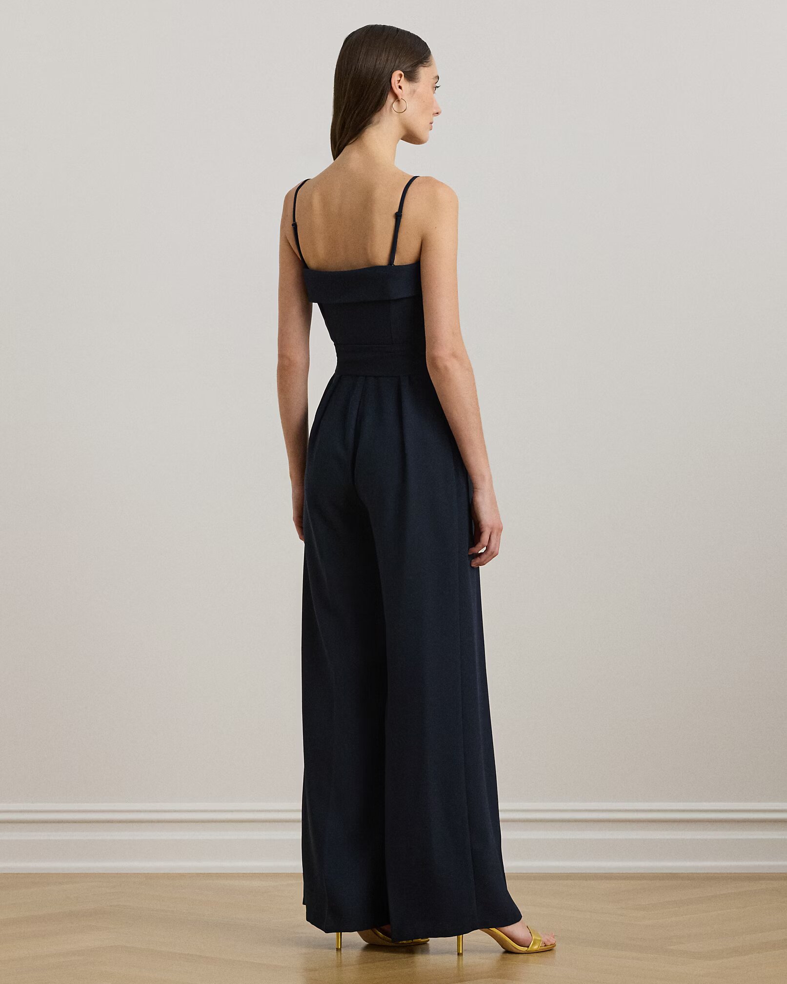 LAUREN RALPH LAUREN - Satin & Crepe Strapless Jumpsuit