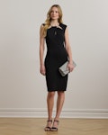 Cutout Jersey Cocktail Dress