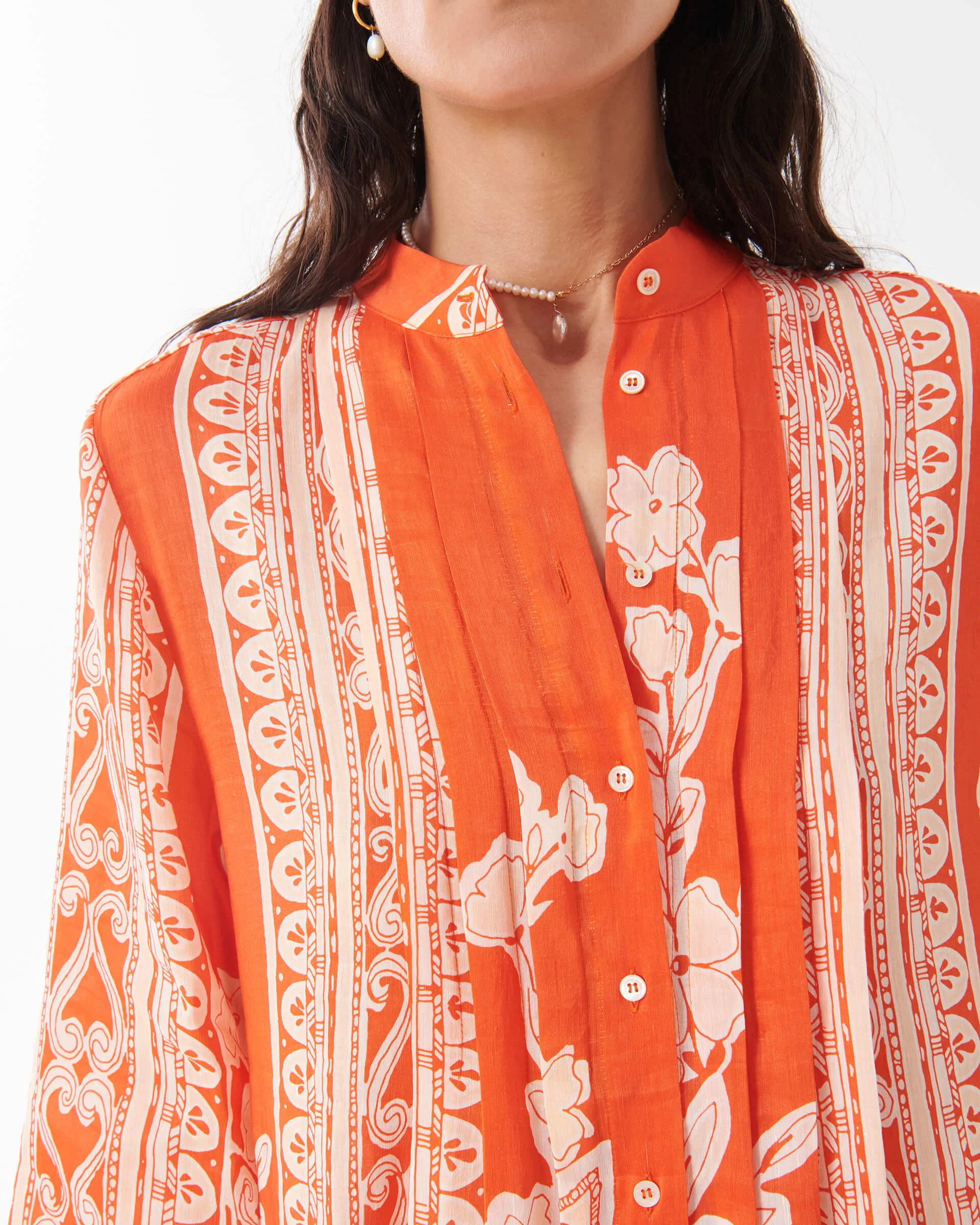 BEATRICE - Chemisier Dress In Printed Linen