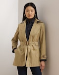 Double-Breasted Cotton-Blend Trench Coat