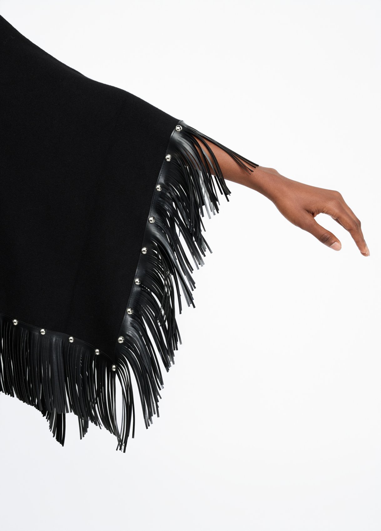 LIU JO - Poncho With Fringes And Studs