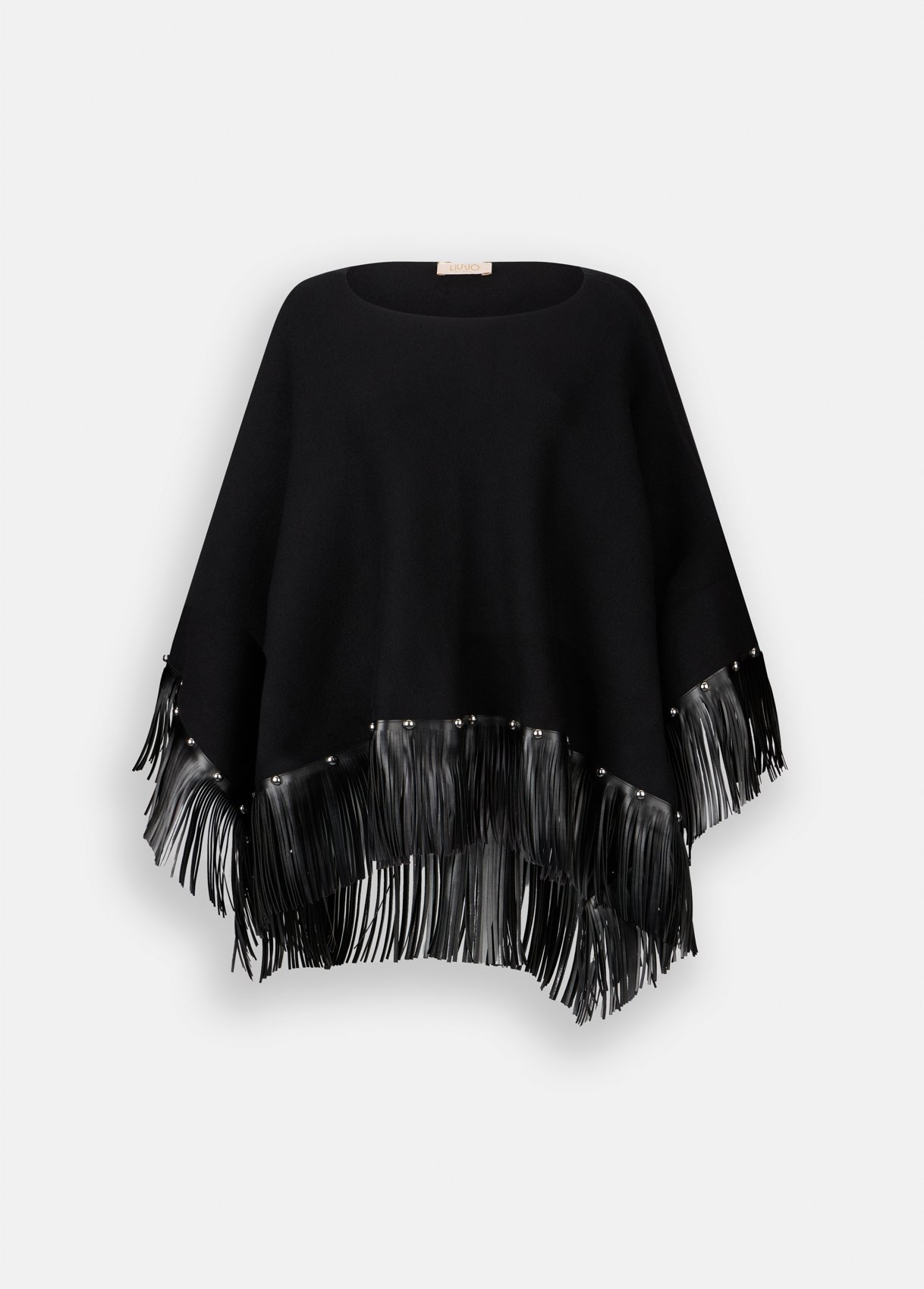 LIU JO - Poncho With Fringes And Studs