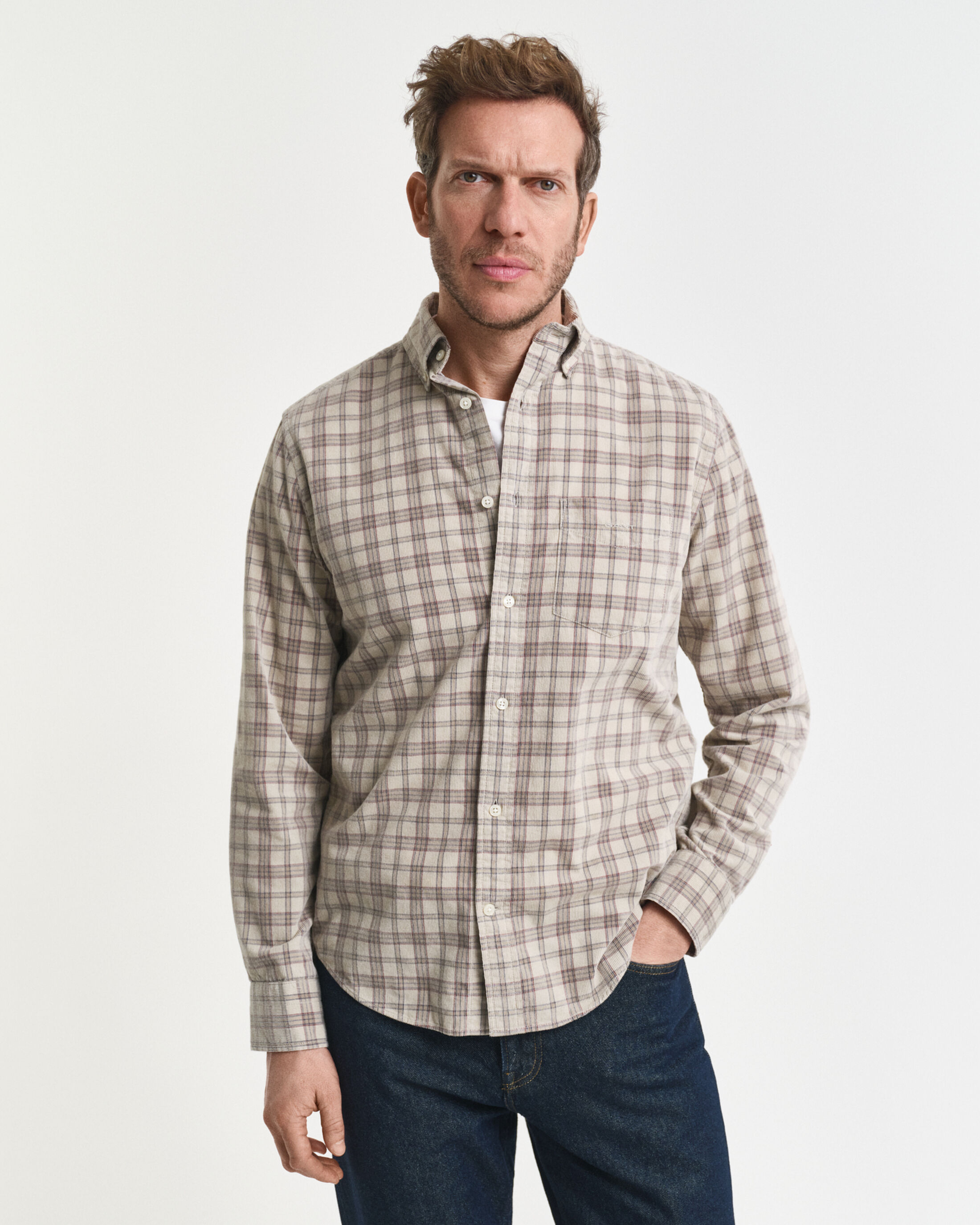 GANT - Regular Fit Checked Corduroy Shirt