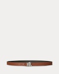 Logo Reversible Leather Skinny Belt