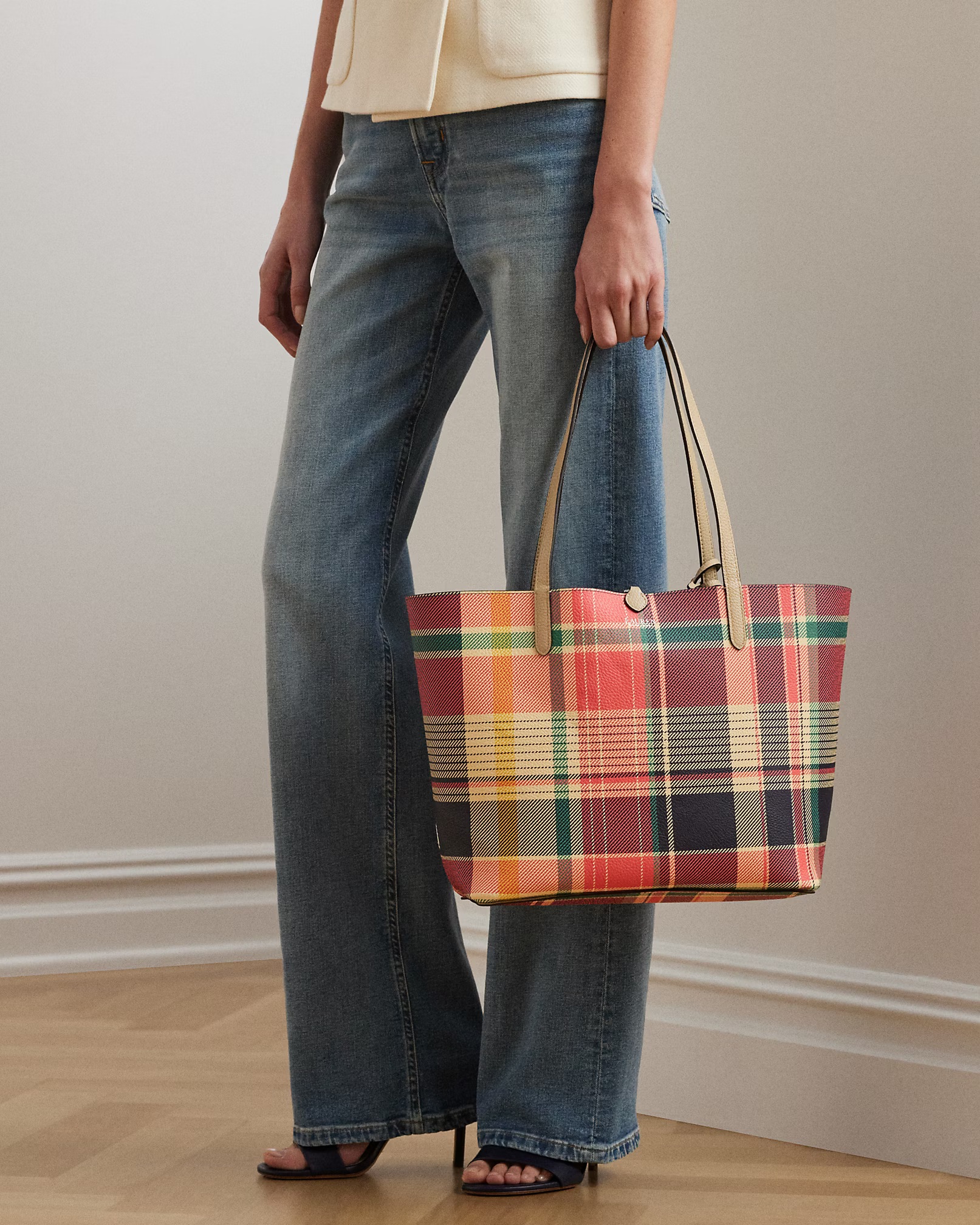 LAUREN RALPH LAUREN - Faux-Leather Large Reversible Tote Bag