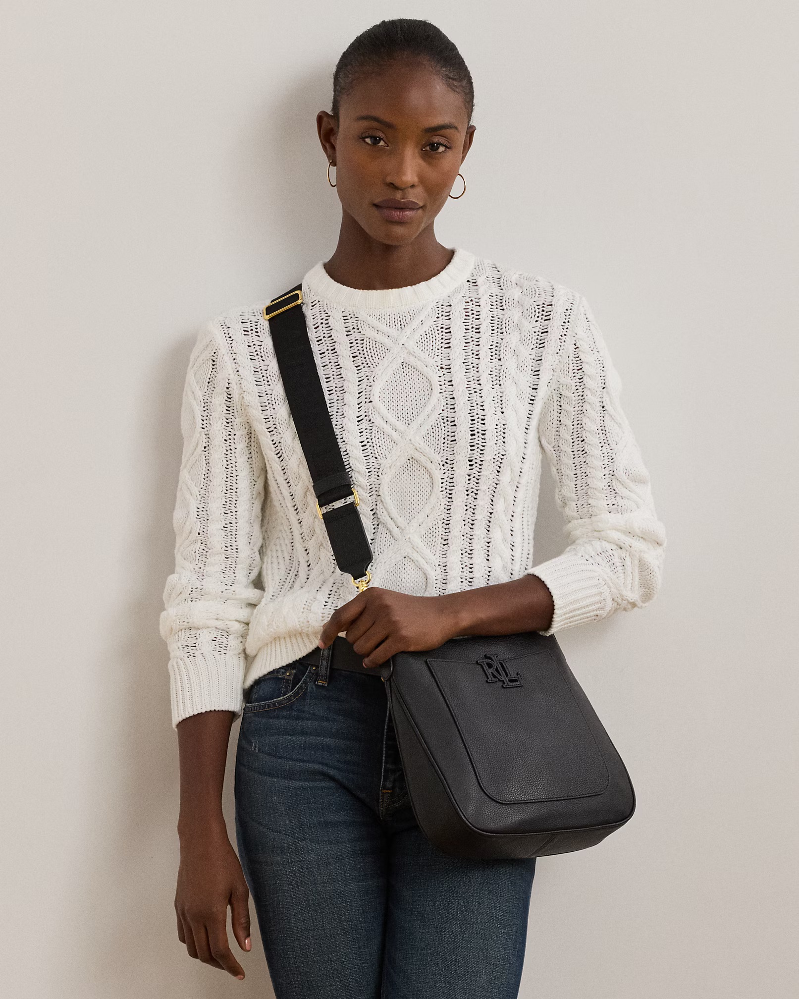 LAUREN RALPH LAUREN - Pebbled Leather Large Cameryn Crossbody