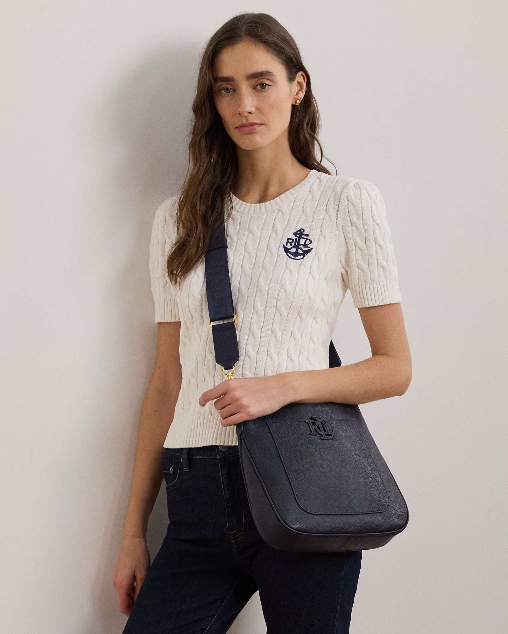 LAUREN RALPH LAUREN - Pebbled Leather Large Cameryn Crossbody