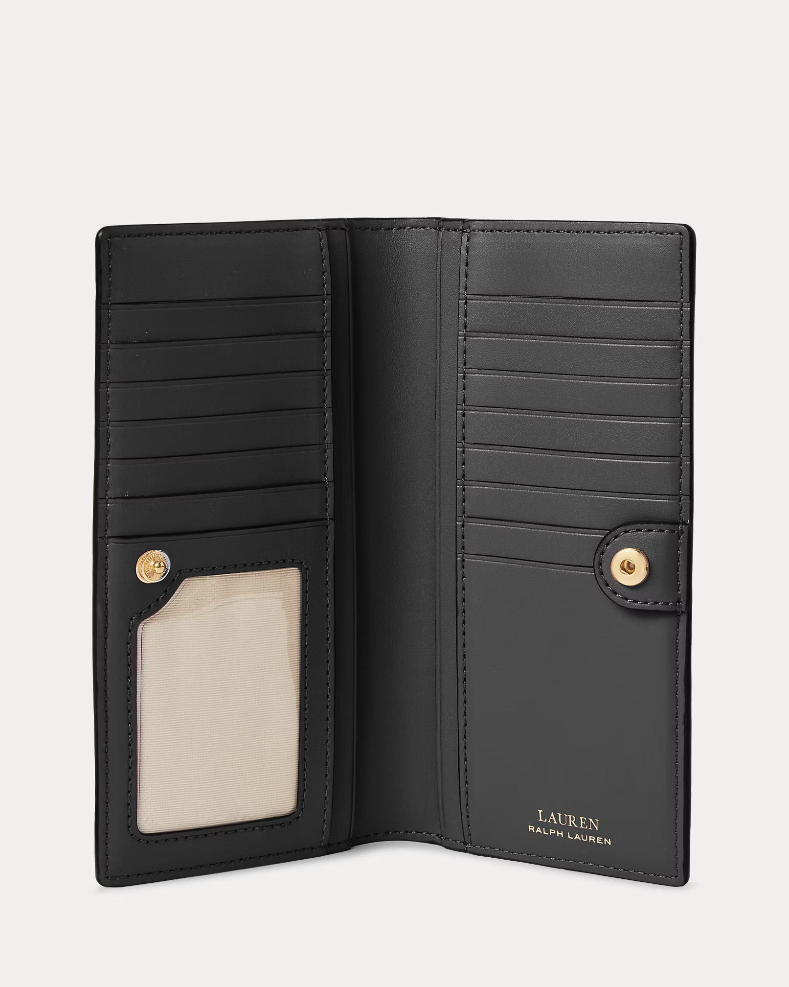 LAUREN RALPH LAUREN - Crosshatch Leather Slim Wallet